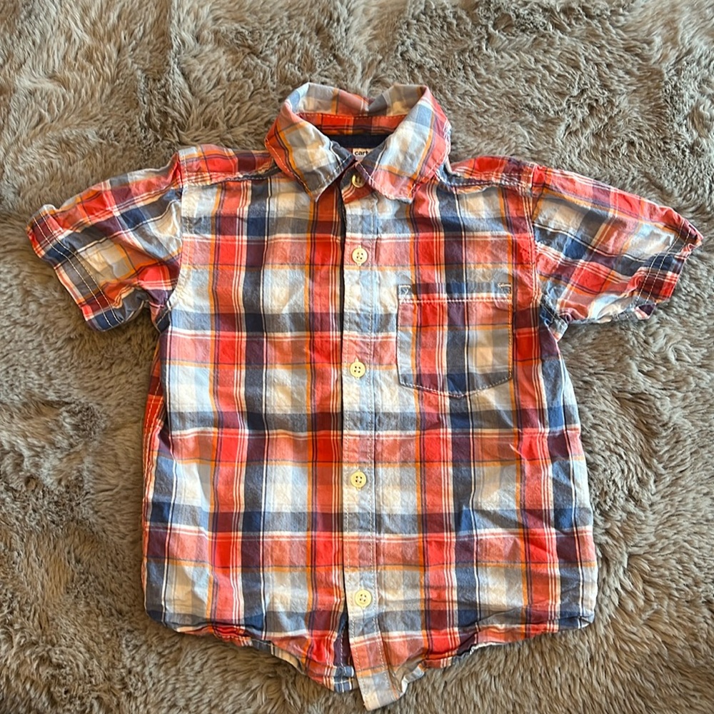 Carter’s Plaid Short Sleeve Button Up Shirt